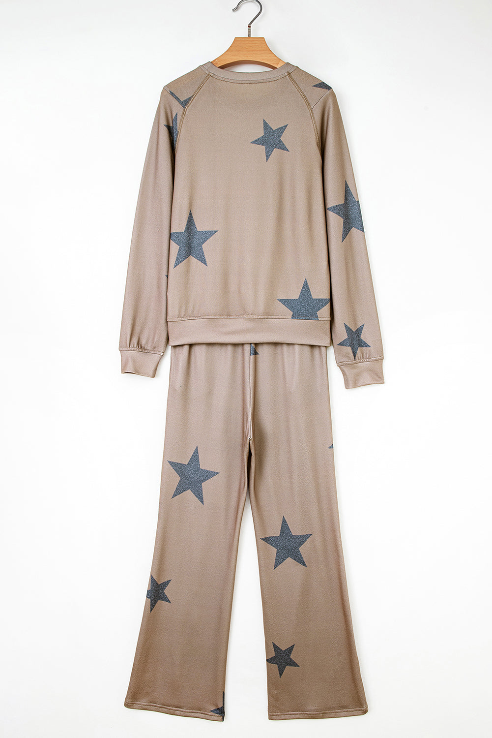 Star Print Lounge Set in Khaki