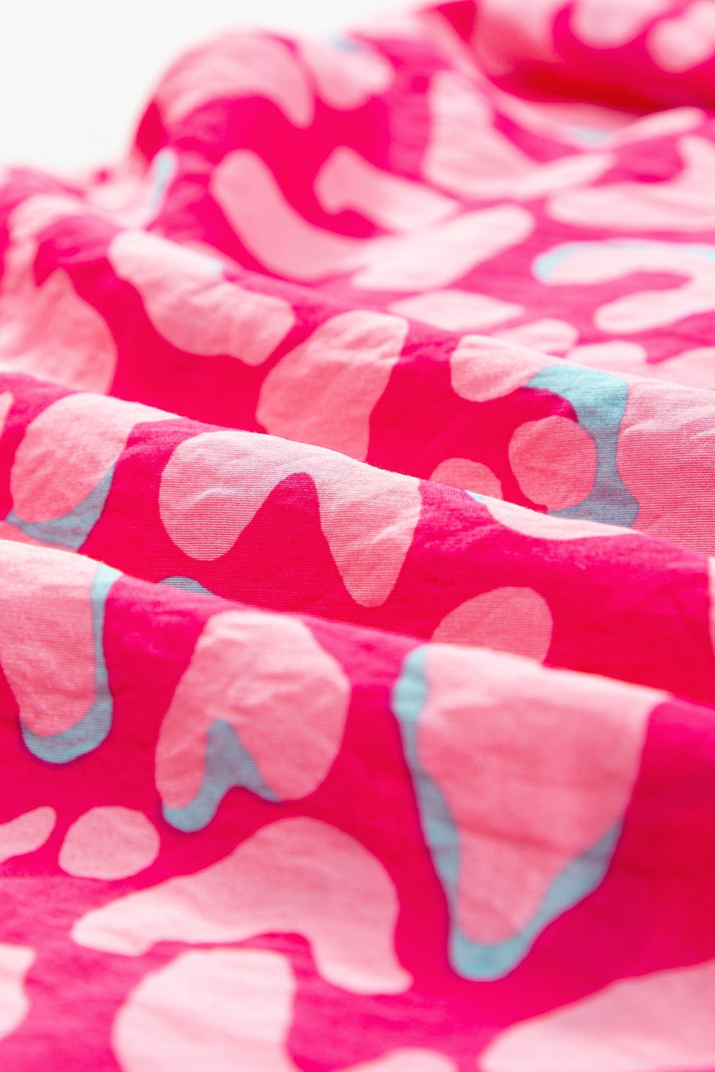 Pink Leopard Smocked Maxi Dress with Ruffle Straps